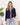 Women’s Knit Cardigan with Contrast Trim - Blue