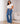 Jean Femme Grande Taille Évasé à Taille Haute avec Boutons Latéraux - BLUE JEANS