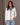 Women’s Knit Cardigan with Contrast Trim - White