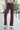 Jean Femme Taille Haute Wide Leg à Détails Boutonnés - PRUNE