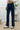 Jean Femme Taille Haute Wide Leg Coupe Évasée à Poches Plaquées - Blue