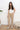High-Waisted Wide-Leg-Jeans mit ausgestelltem Schnitt und aufgesetzten Taschen - Dunkelbeige