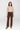 Pantalon droit taille haute - Choco