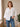 Chemise Femme Ample à Manches 3/4 et Boutons Bijoux - Blanc