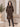 Manteau long en fausse fourrure à col montant – Choco