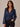 Women’s V-Neck Wrap Blouse - Navy
