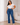 Jean Femme Grande Taille Évasé à Taille Haute avec Boutons Décoratifs - BLUE JEANS
