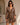 Robe Courte Femme Imprimée Cache-Cœur à Taille Drapée – Camel