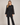 Robe Courte Femme Texturée à Franges - Noir