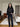 Veste zippée à capuche avec strass et fausse fourrure – Noir