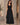 Ärmelloses Maxikleid mit Metalldetail – Schwarz