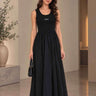 Robe longue femme sans manches à détail métallique