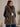 Gilet Long Femme en Fausse Fourrure à Capuche et Taille Réglable - TAUPE