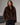 Veste Courte Femme en Fausse Fourrure à Col Oversize - Choco