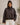 Veste Femme en Simili Cuir Croisée à Col Montant - Choco