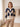 Pull femme en maille à motif losanges et col V