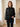 Blouse florale chic et féminine – Noir