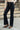 Jean Femme Taille Haute Wide Leg à Détails Boutonnés - Noir