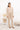 Bootcut jeans met hoge taille en uitlopende pasvorm - Beige