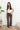 High-waisted wide-leg jeans met uitlopende snit en opgestikte zakken - Taupe