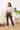 Jean Femme Taille Haute Wide Leg à Détails Boutonnés - TAUPE