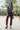 Jean Femme Taille Haute Coupe Droite 7/8 - Prune