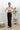 Pantalon Femme Taille Haute Coupe Droite à Boutons Dorés - Choco