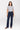 Rechte broek met hoge taille - Marineblauw