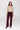 Hose mit geradem Bein und hoher Taille – Bordeaux