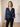 Blouse satinée à l’éclat subtil – Marine