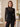 Top femme en dentelle à manches longues - Noir