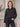 Gestreifte Damenbluse mit Glitzerdetails - Schwarz