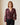 Top femme en velours à imprimé floral élégant