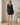 Robe Courte Femme Imprimée Cache-Cœur à Volants – Noir